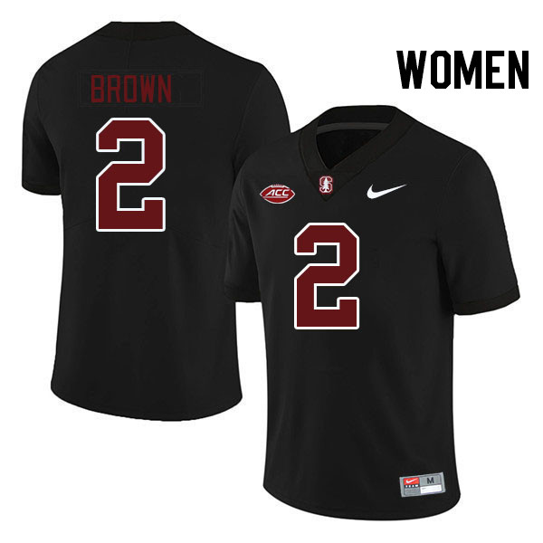 Women #2 Elijah Brown Stanford Cardinal 2024 ACC Conference College Football Jerseys Stitched-Black